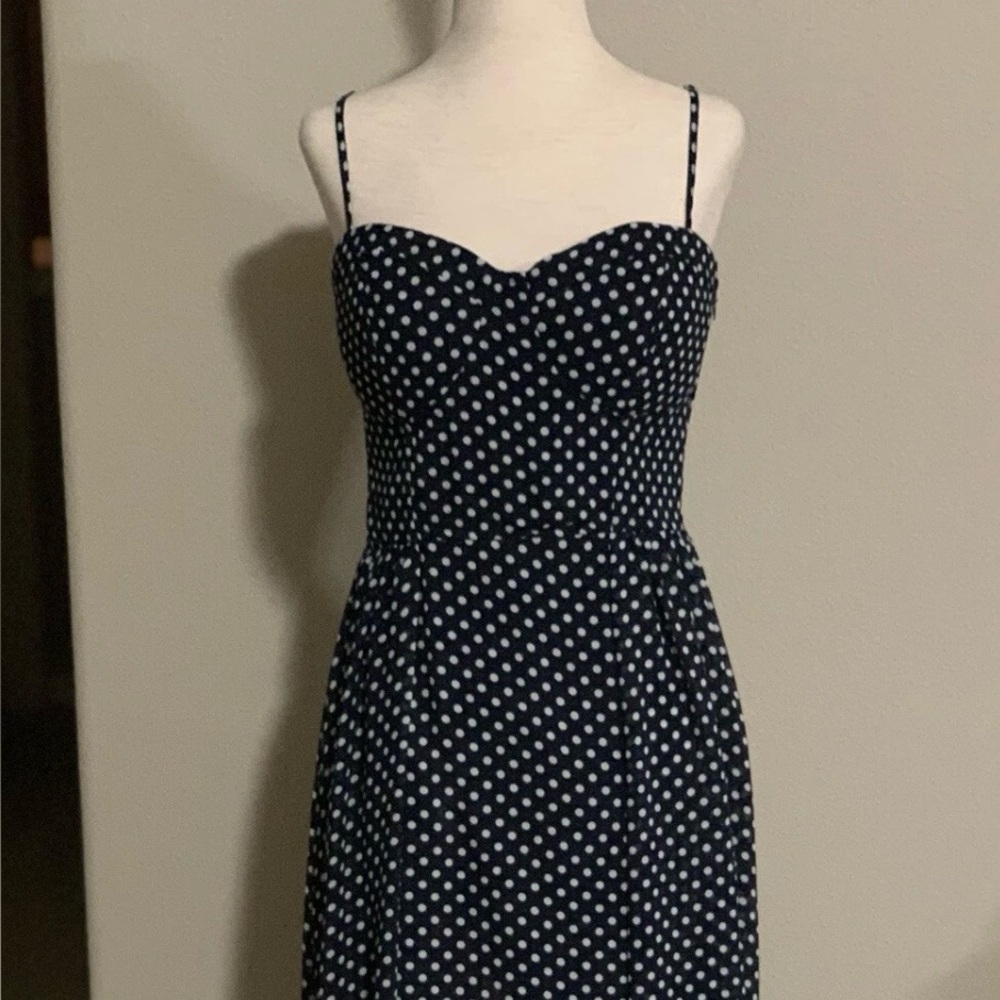 FOREVER 21 Hi Low Cocktail Dress Polka Dots Sz Junior Large Excellent  Condition